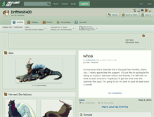 Tablet Screenshot of driftwolf400.deviantart.com