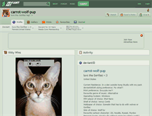 Tablet Screenshot of carrot-wolf-pup.deviantart.com
