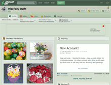 Tablet Screenshot of mizz-izzy-crafts.deviantart.com