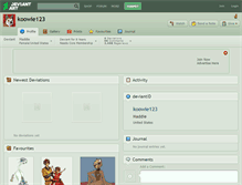 Tablet Screenshot of koowie123.deviantart.com