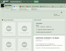 Tablet Screenshot of borisalien.deviantart.com