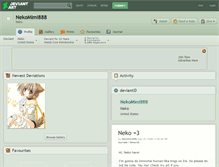 Tablet Screenshot of nekomimi888.deviantart.com