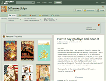 Tablet Screenshot of exdreamerlidiya.deviantart.com
