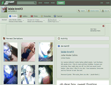 Tablet Screenshot of lalala-lovex3.deviantart.com