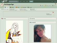 Tablet Screenshot of pinktonguetiger.deviantart.com