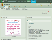 Tablet Screenshot of amythefox.deviantart.com