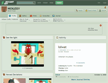 Tablet Screenshot of nicklessy.deviantart.com