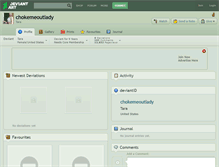 Tablet Screenshot of chokemeoutlady.deviantart.com