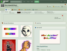 Tablet Screenshot of emi-chanishvixen.deviantart.com