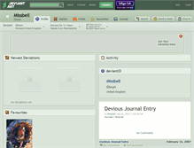 Tablet Screenshot of missbell.deviantart.com