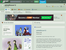 Tablet Screenshot of animeficluver12.deviantart.com