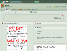 Tablet Screenshot of demiah.deviantart.com