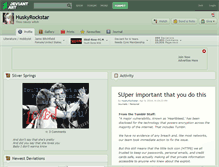 Tablet Screenshot of huskyrockstar.deviantart.com