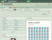 Tablet Screenshot of italktoomuch22.deviantart.com