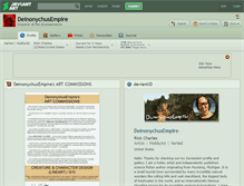 Tablet Screenshot of deinonychusempire.deviantart.com
