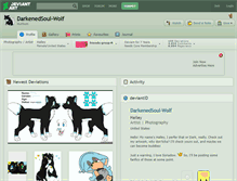 Tablet Screenshot of darkenedsoul-wolf.deviantart.com