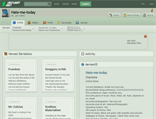 Tablet Screenshot of hate-me-today.deviantart.com