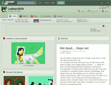 Tablet Screenshot of leafears5838.deviantart.com