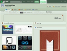 Tablet Screenshot of mostlymatthew.deviantart.com
