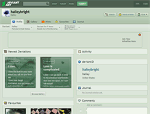 Tablet Screenshot of haileybright.deviantart.com
