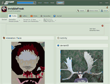 Tablet Screenshot of invisiblefreak.deviantart.com