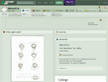 Tablet Screenshot of mirrorx14.deviantart.com