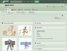 Tablet Screenshot of great-wolf.deviantart.com