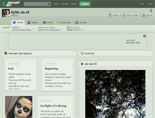 Tablet Screenshot of kylie-jo-xx.deviantart.com