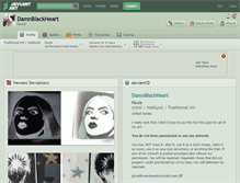Tablet Screenshot of damnblackheart.deviantart.com