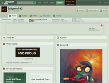 Tablet Screenshot of eclipse-of-42.deviantart.com