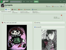 Tablet Screenshot of darklightbx.deviantart.com