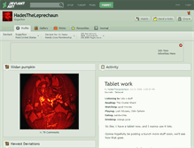 Tablet Screenshot of hadestheleprechaun.deviantart.com