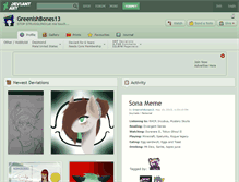 Tablet Screenshot of greenishbones13.deviantart.com