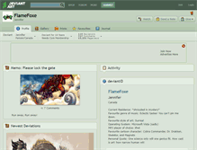 Tablet Screenshot of flamefoxe.deviantart.com
