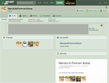 Tablet Screenshot of narutoisforeveralone.deviantart.com