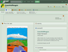 Tablet Screenshot of greenwolfpenguin.deviantart.com