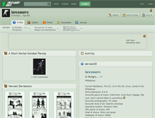 Tablet Screenshot of lanceasero.deviantart.com
