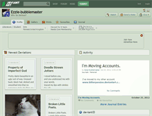 Tablet Screenshot of ezzie-bubblemaster.deviantart.com
