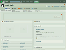 Tablet Screenshot of erratic-static.deviantart.com
