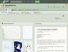 Tablet Screenshot of meowkittychan.deviantart.com