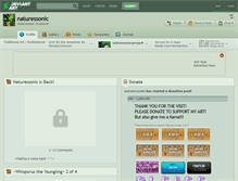 Tablet Screenshot of naturessonic.deviantart.com