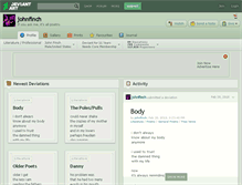 Tablet Screenshot of johnfinch.deviantart.com