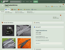 Tablet Screenshot of gagecustomknives.deviantart.com