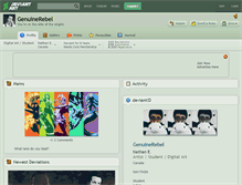 Tablet Screenshot of genuinerebel.deviantart.com