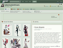 Tablet Screenshot of katherinesdarkdreams.deviantart.com
