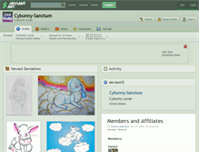 Tablet Screenshot of cybunny-sanctum.deviantart.com