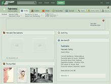 Tablet Screenshot of hannesc.deviantart.com