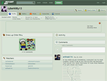 Tablet Screenshot of cyberkitty13.deviantart.com