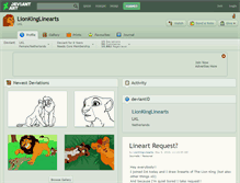 Tablet Screenshot of lionkinglinearts.deviantart.com