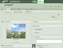 Tablet Screenshot of morningwolf.deviantart.com